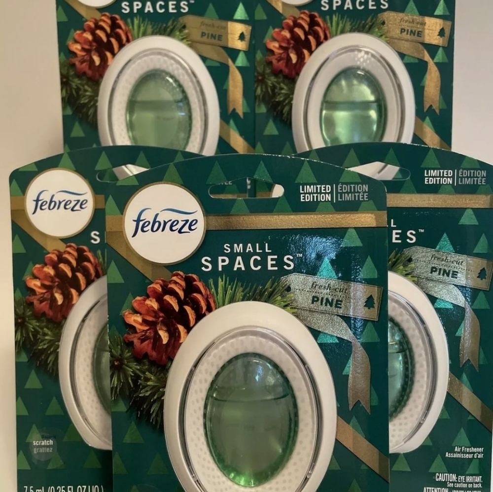 5 Pack Febreze Small Spaces Fresh Cut Pine Air Freshener Limited Edition, New